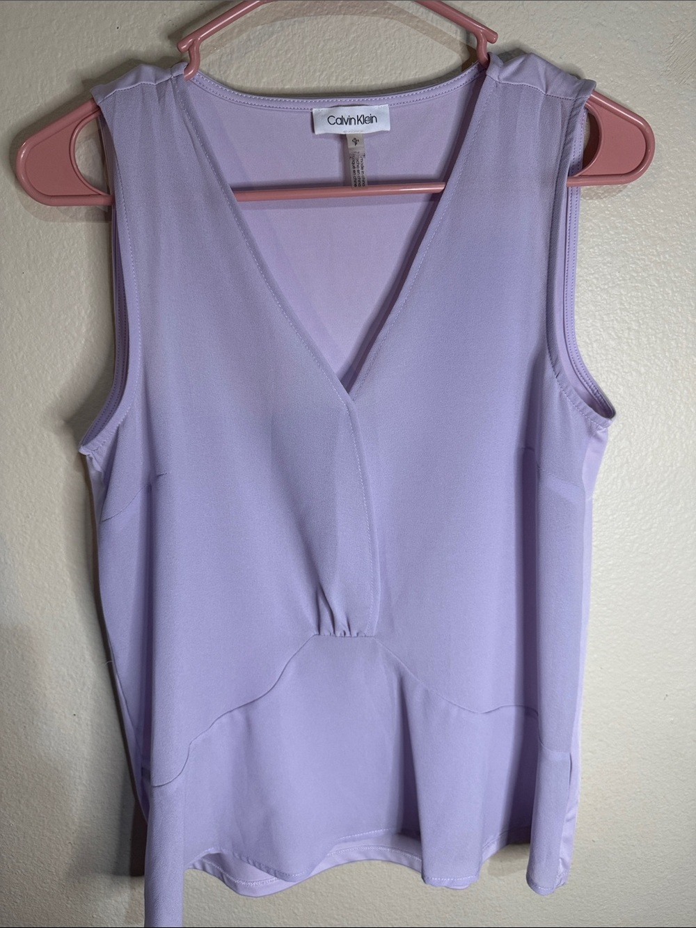 Calvin Klein Pale Lilac Sleeveless V-Neck Camisole
